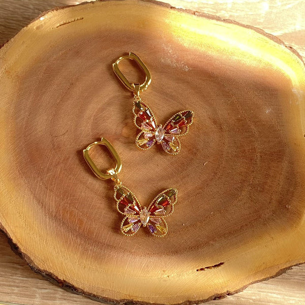 Gemstone Flutter Earrings