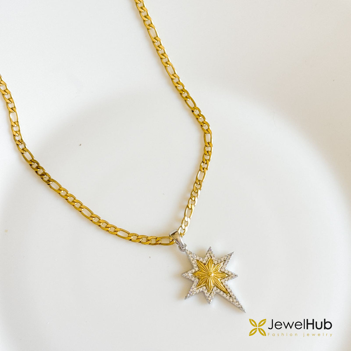 Gold Shooting Star Pendant Necklace
